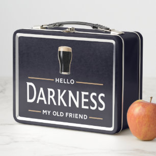 Hello Darkness My Old Friend Funny St Patricks Day Metal Lunch Box
