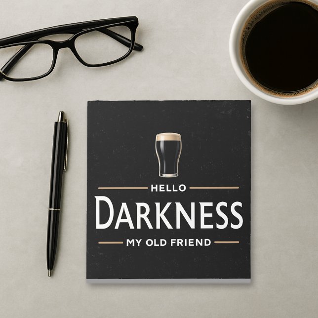 Hello Darkness My Old Friend Funny St Patricks Day Notepad (Creator Uploaded)