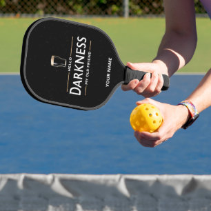 Hello Darkness My Old Friend Funny St Patricks Day Pickleball Paddle