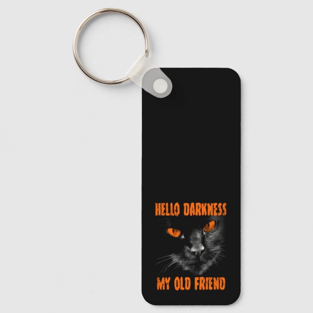 Hello Darkness My Old Friend: Halloween Edition Keychain (Front)