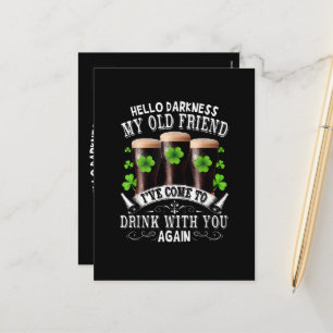 Hello Darkness My Old Friend Holiday Postcard