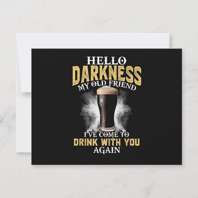 Hello Darkness My Old Friend Invitation (Front)