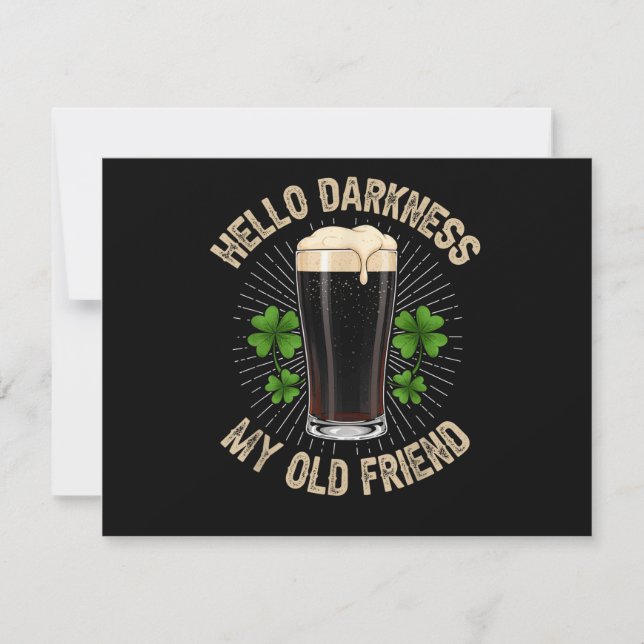 Hello Darkness My Old Friend Invitation (Front)