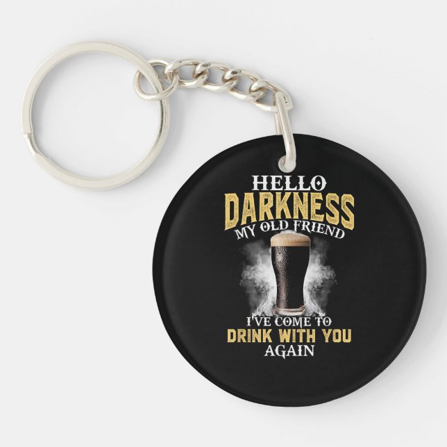 Hello Darkness My Old Friend Keychain (Front)