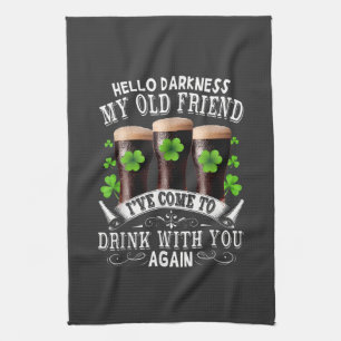 Hello Darkness My Old Friend Kitchen Towel