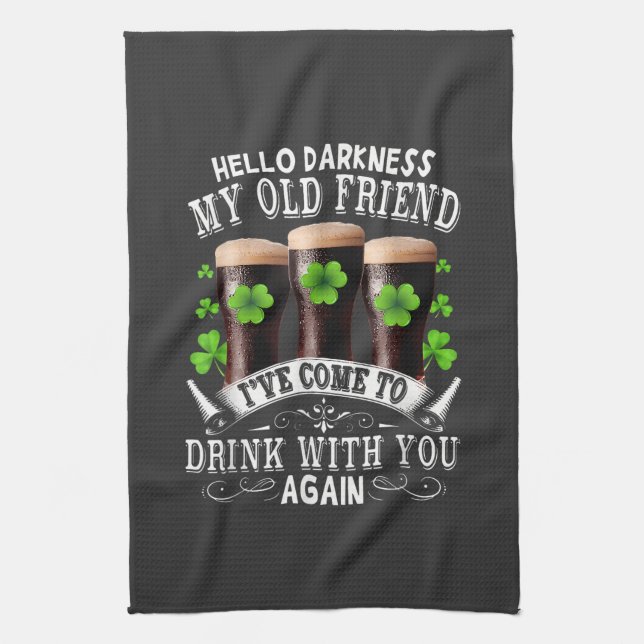 Hello Darkness My Old Friend Kitchen Towel (Vertical)