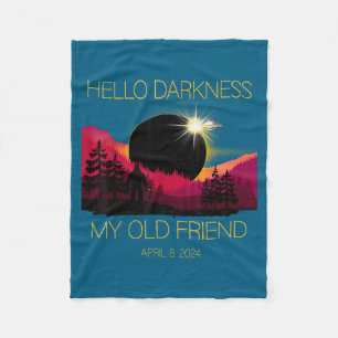 Hello Darkness Old Friend Bigfoot Artwork Fleece Blanket