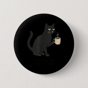 Hello Darkness Old Friend Cat And Coffee Halloween 2 Inch Round Button