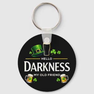 Hello darkness old friend funny irish shamrock bee keychain