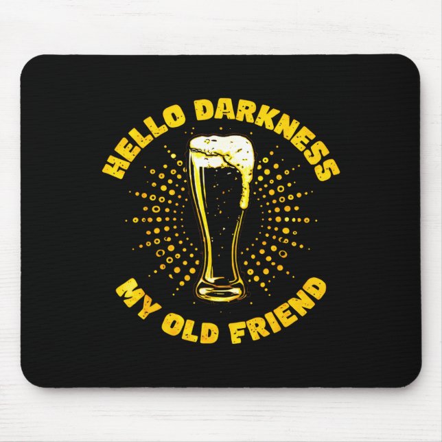 Hello darkness old friend irish funny drinking bee mouse pad (Front)