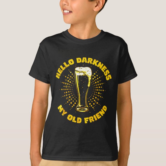 Hello darkness old friend irish funny drinking bee T-Shirt (Front)