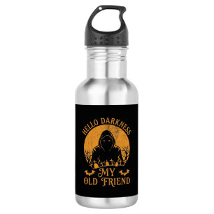 Hello Darkness Old Friend Reaper Orange Moon Grave 532 Ml Water Bottle