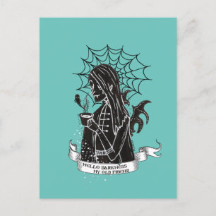 Hello Darkness Vamp Goth w/Black Coffee T-Shirt Postcard