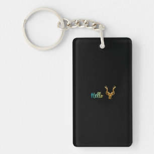 Hello Deer Keychain