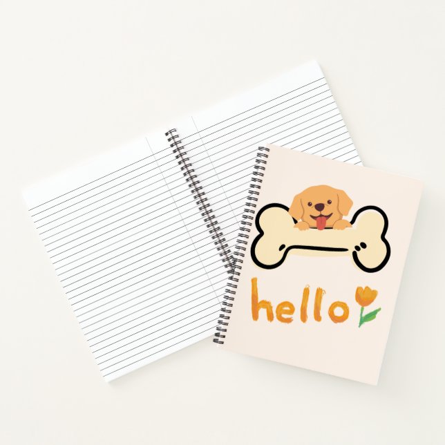 Hello Dog & Tulip Notebook (Inside)