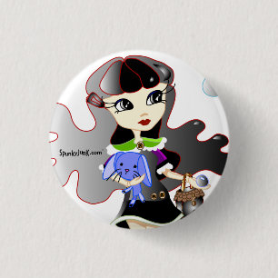 Hello Dollies: Fira and Bluebunny Headshot 1 Inch Round Button