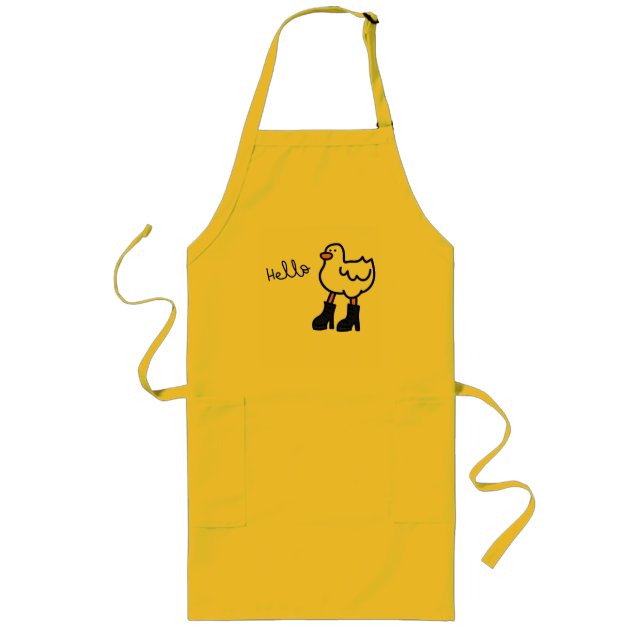 Hello duck long apron (Front)