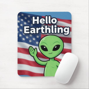 Hello Earthling Mouse Pad