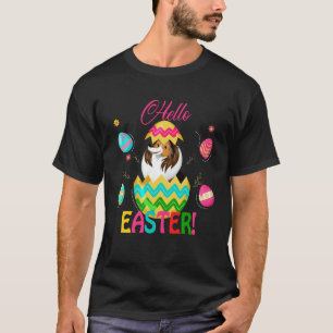 Hello Easter Shetland Sheepdog Inside Chocolate Eg T-Shirt