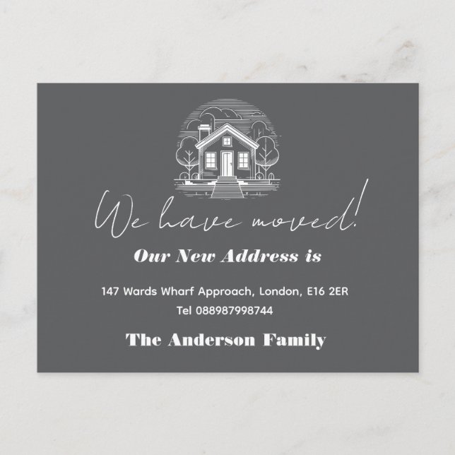 Hello,Editable We're New to the Neighbourhood phot Postcard (Front)