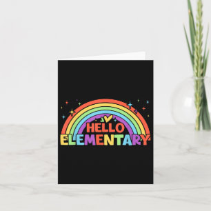 Hello Elementary Rainbow Teacher Squad Back To Sch Card