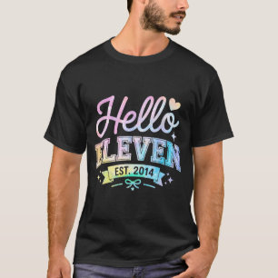Hello Eleven Est 2014 Coquette Bow 11th Birthday G T-Shirt