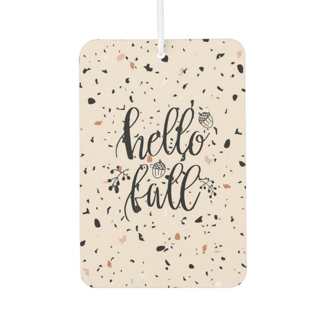 "Hello Fall" Air Freshener (Front)