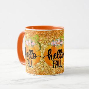 Hello Fall Autumn Customize Colour Mug