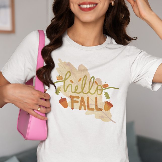 Hello Fall, Autumn Fall Vibes T-Shirt (Creator Uploaded)
