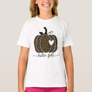 Hello Fall Autumn Leaves Cozy Seasonal Fall T-Shirt