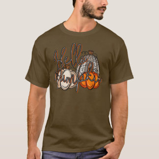 Hello Fall Autumn Pumpkin Fall For Women T-Shirt