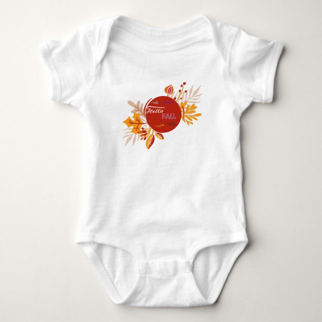 Hello Fall Baby Bodysuit (Front)