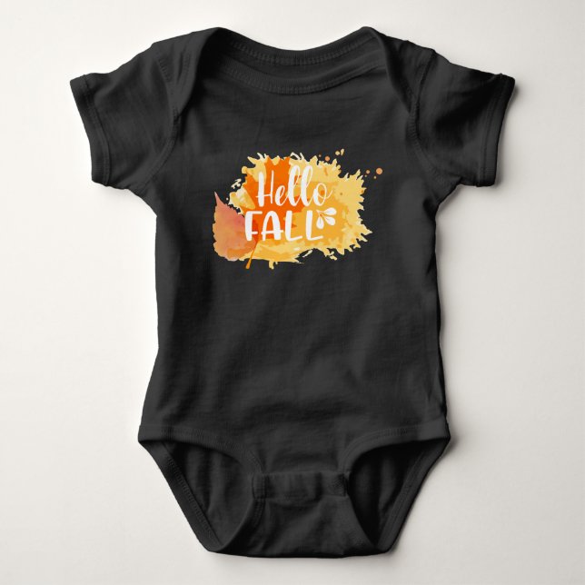 Hello Fall Baby outfit/Toddler tee (Front)