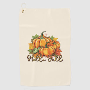 Hello Fall – Cozy Pumpkin Patch Golf Towel