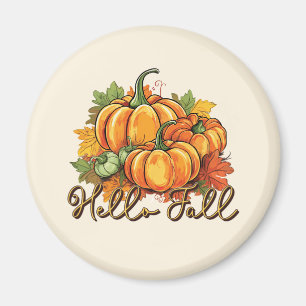 Hello Fall – Cozy Pumpkin Patch Magnet