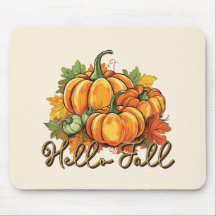 Hello Fall – Cozy Pumpkin Patch Mouse Pad