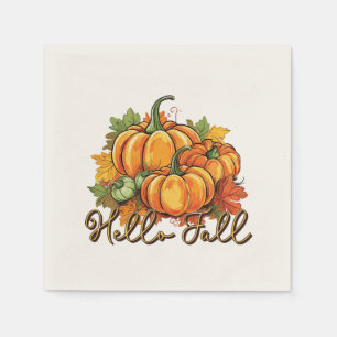 Hello Fall – Cozy Pumpkin Patch Napkin