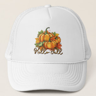 Hello Fall – Cozy Pumpkin Patch Trucker Hat