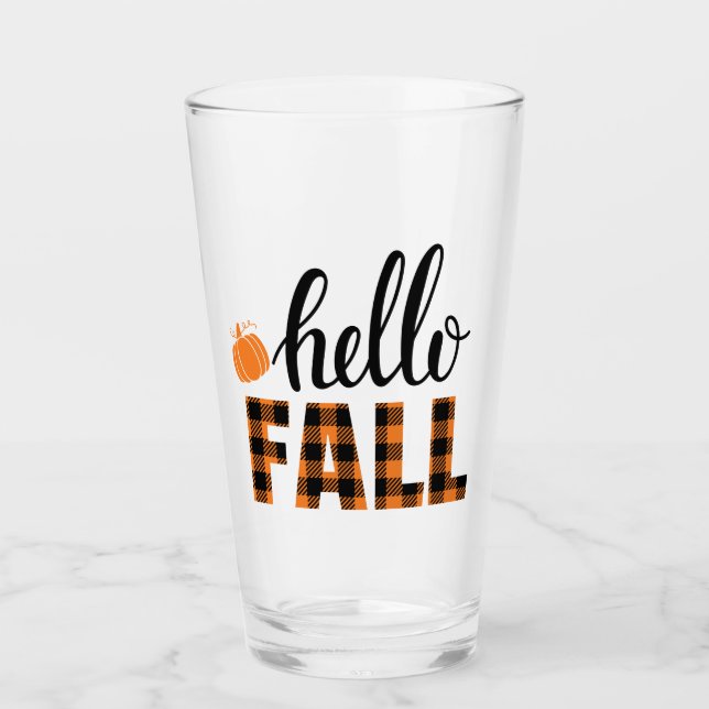 Hello Fall Glass (Front)