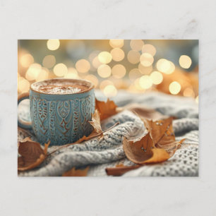 Hello Fall greeting card with mug