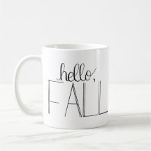 Hello Fall Hand-Lettered Mug