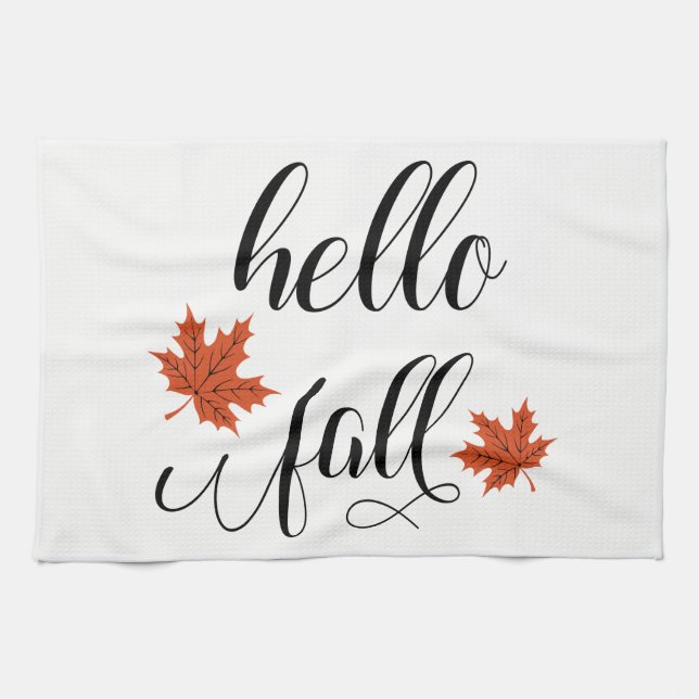 Hello Fall Kitchen Towel (Horizontal)