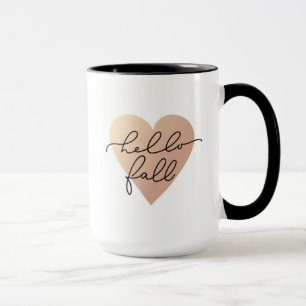 Hello Fall Love Heart Mug