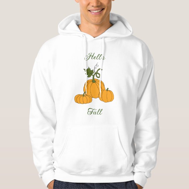 Hello Fall Minimalist Cute   Hoodie (Front)
