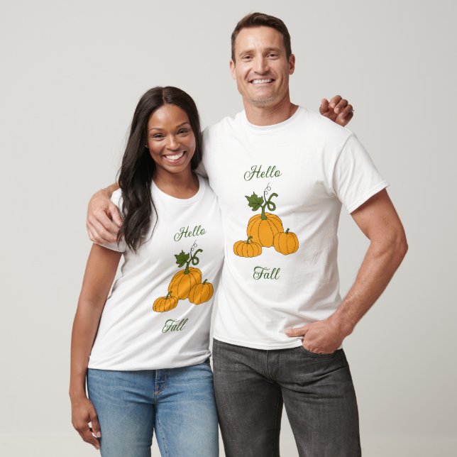 Hello Fall Minimalist Cute  T-Shirt (Unisex)