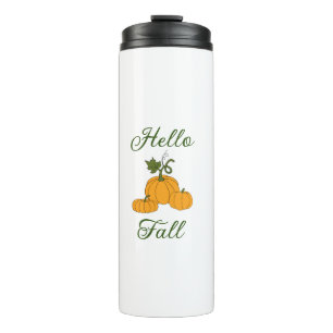 Hello Fall Minimalist Cute Thermal Tumbler