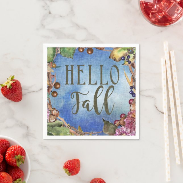 Hello Fall Napkin (Insitu)