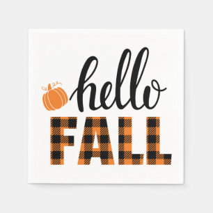Hello Fall Napkin