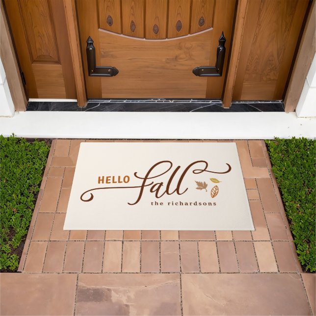 Hello Fall Personalized  Doormat (Outdoor)