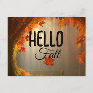 Hello Fall Postcard